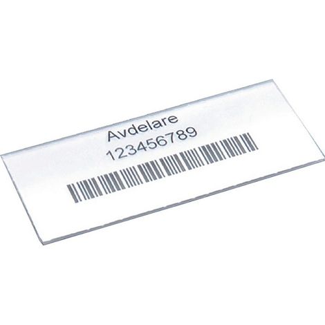Etichetta trasparente per scatola per scaffale/scatola a 100 parti
