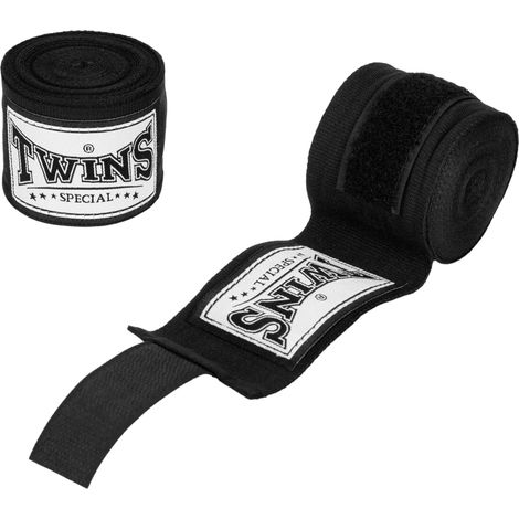 Bandes de boxe spéciales pour jumeaux CH5 noires 4,5 m