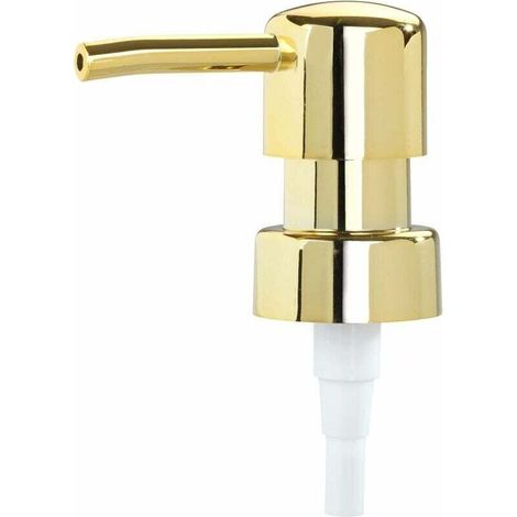 (Gold) Ersatzpumpenkopf für runden schwarzen Seifenspender, Ersatz-Seifenpumpe für Seifenspender, aus Kunststoff, für 28-mm-Gewinde - Crezuo