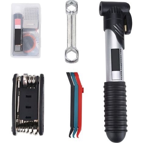 Kit de réparation vélo DUUTI, sac de rangement pour outils cyclisme, boîte de transport avec accessoires multifonctions (1/5)