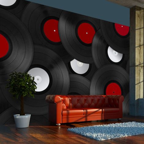 Papier peint vinyles : rétro - 350 x 270 cm (1/4)