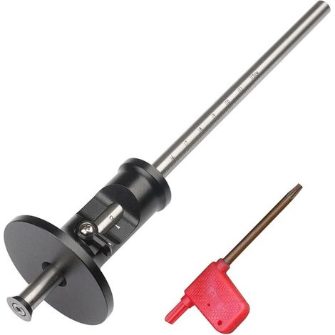 Herramienta de trazado, calibre para marcar madera, calibre para marcar ruedas, carpintería, marcado de ruedas, cortador de ruedas para madera dura (negro) (1/5)