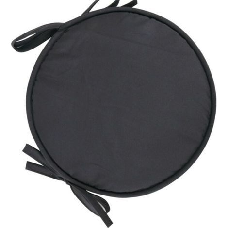 Set de 4 coussins d'assise ronds, coussins de chaise ronds, coussins de chaise gris foncé pour table à manger, jardin, bureau à domicile, cuisine (1/5)