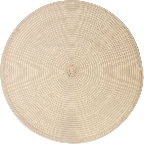 Tovaglietta americana rotonda in plastica, sette colori cm.38 - Colore: Beige (1/2)