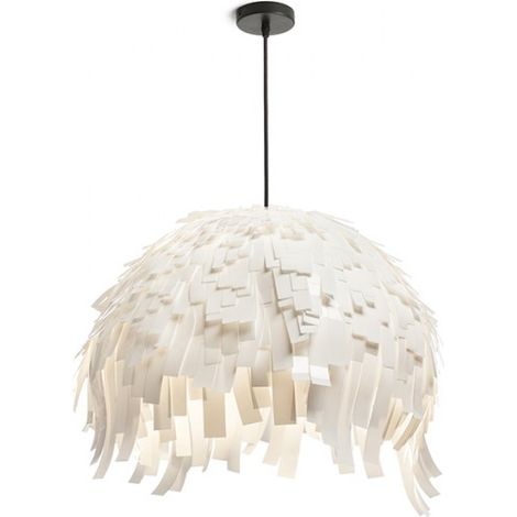 Lampadario RARA a sospensione PVC bianco/nero 230V E27 15W