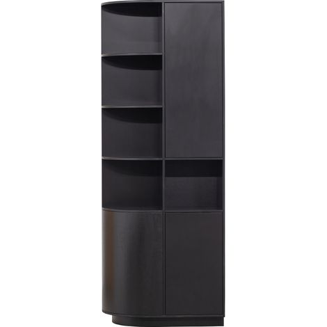 Armoire arrondie en bois massif FSC noir BUCK (1/5)