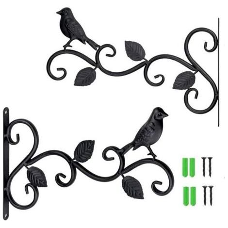 Lot de 2 supports muraux pour plantes, crochets pour murs végétaux, supports muraux de jardin, crochets de jardin extérieurs (1/4)