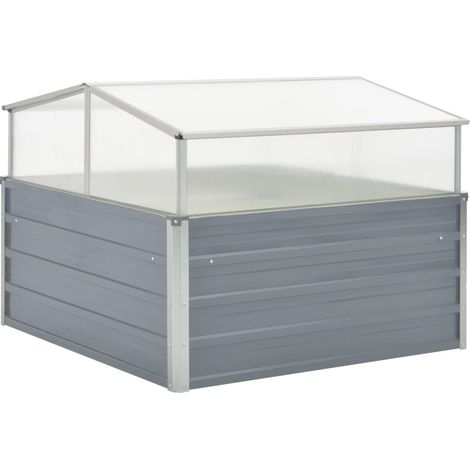Gewächshaus Grau Verzinkter Stahl 100×100×85 cm