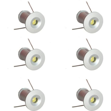 Lot de 6 Spot LED 12V,0.5W,IP65,Aluminium,Bleu,Camping-car (1/5)