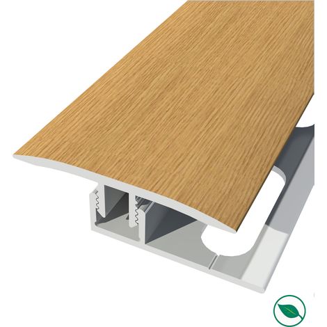barre de seuil + base joint dilatation aluminium coloris (84) Chêne européen Long 90 cm larg 3,5cm Ht 1,4cm (1/2)