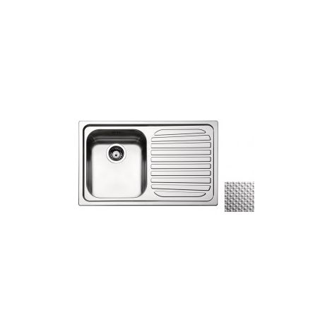Apell RO791IRAC Roma Lavello da Incasso 1 Vasca 79x50 cm Gocciolatoio Destro colore Acciaio Inox (1/2)