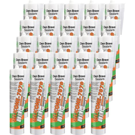 12er-Pack Silikonkartuschen 300 ml 7070 PLUS Transparent Den Braven