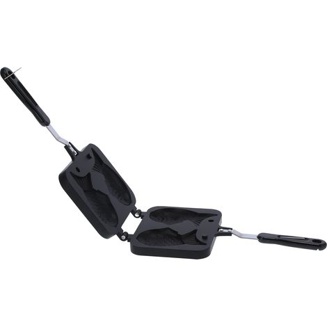 Moule à gaufres en forme de poisson Taiyaki, antiadhésif, double plaque, sans BPA, pour cuisson maison, ustensile de cuisine pratique, 2 pièces (1/5)