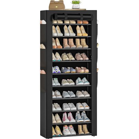 Étagère à Chaussures 11 Niveaux, Grande Armoire à Chaussures Haute pour 36-41 Paires de Chaussures, Stockage Chaussure-Organisateur avec Couverture étanche à la poussière (1/5)