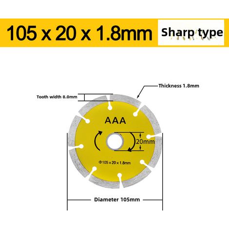 Lame de scie spéciale monobloc mixte pour machine à rainurer, lame de rainurage pour murs en argile, lame de coupe 300/350, résistante à l'usure (105201,8) (1/5)