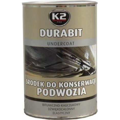 K2 Producto Bituminoso para Conservación de Chasis Durabit 1L (para pincel), protección y restauración de chasis, fórmula duradera, resistente al agua y a la corrosión.