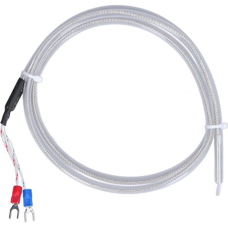 BERM Thermoelement Typ K, hochpräzise PT100 Temperaturfühlersonde, 0–200 °C, 1 Meter Länge