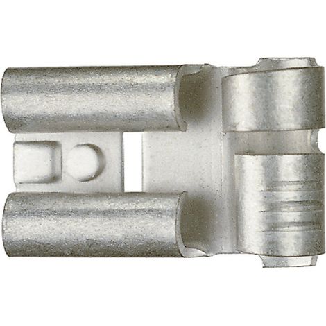 Klauke – Cosse électrique clip 6.3 x 0.8 mm – Non isolée – Cuivre étamé – 1 pc pour conducteurs fins – Sortie coudée type C