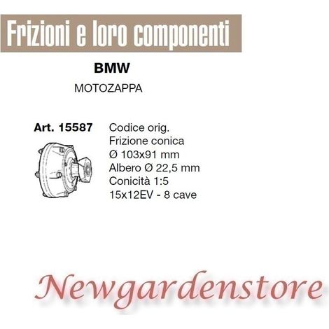 Frizione conica compatibile motozappa BMW 103x91 8cave 15x12EV 15587