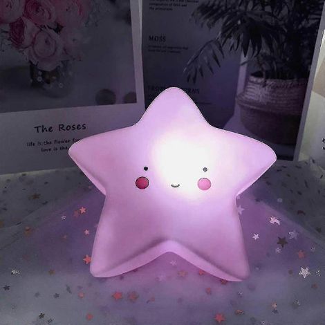 Veilleuse LED pour enfants, lampe lune et étoiles, décoration de chambre d'enfant, anniversaire (1/3)
