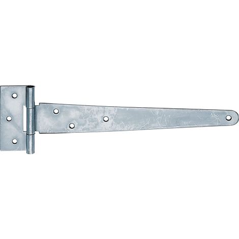 Penture anglaise avec trous de vis fraisés zinguée penture 294 x 46 mm charnière 90 x 40 mm
