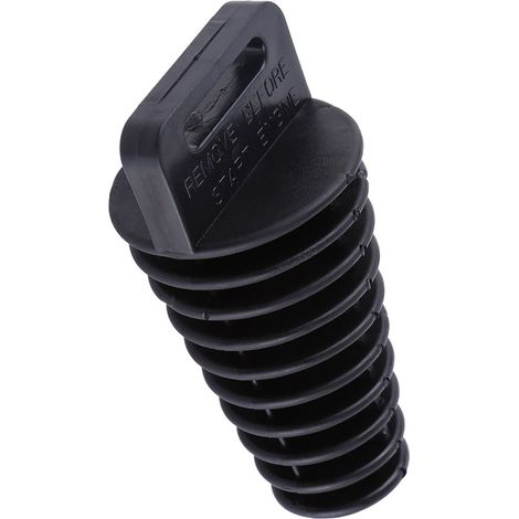 Bouchon de lavage noir pour silencieux moto, dirt bike, ATV et quad 2-4 temps