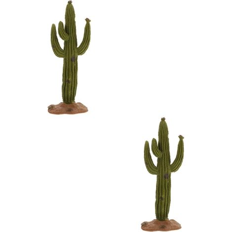 2pièces Ornement Cactus -Simulation pour Décoration De Maison Et Bureau Décorations De Table à Sable Plantes Vertes Réalistes pour Ambiance Fraîche Et Créative (1/5)
