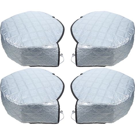 4 Pièces Housses de Pneus Étanches Oxford Protège-Roues Anti-UV et Résistant aux Intempéries pour Camping-Car Remorque et Voiture Protection Contre la Pluie (1/5)