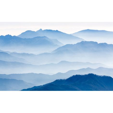 Tableau montagnes bleues Tableau alu Dibond (1/5)