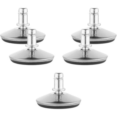 BUNTHAUS Cloches pour chaise de bureau - Lot 5 embouts remplacement roulettes de chaise 11/22 mm - Pied de siège fixe avec patins pour sol dur (1/5)