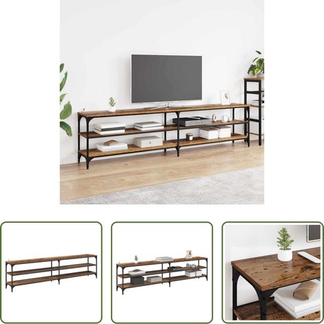 vidaXL Holz TV-Schrank - TV-Schränk Altholz 200 x 30 x 50 cm Verbundholz und Eisen (1/5)