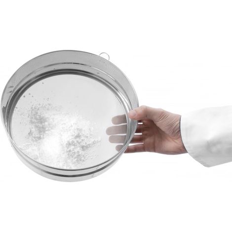 Tamis à confiserie dense pour tamiser le sucre glace, diamètre 247 mm, acier - Hendi 637791 (1/4)