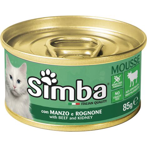 ALIMENTO PER GATTI 'MOUSSE' manzo e rognone - gr 85- 24 pezzi - MONGE