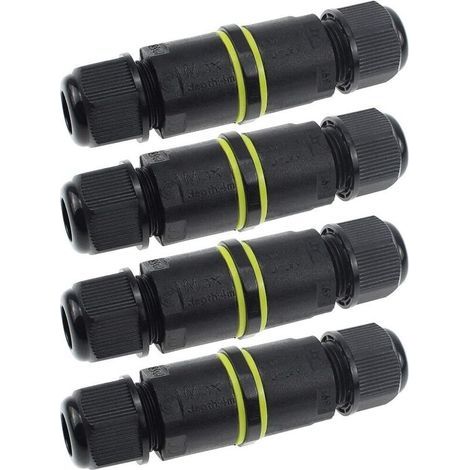 Boîte de Derivation étanche, Connecteur électrique éxterieur IP68 Etanche boîtier de Jonction Ø 3.5mm-7mm (4 pcs)-Fei Yu (1/5)