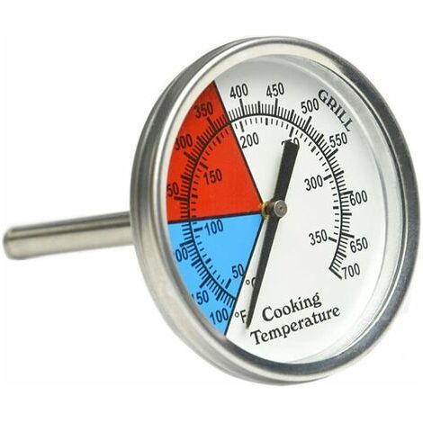 Smoking Thermometer for BBQ Charcoal Smoker, Grill Thermometer with Temperature Gauge, 53mm (1/4)