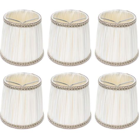 Abat-jour en tissu pour lustre moderne, couvercle de lampe de Table pour vis E14, accessoire pour la maison, 6 pièces