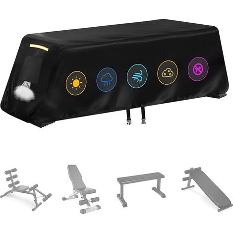 Weight Bench Cover, Oxford Exercise Workout Protector Cover Waterproof Outdoor All Weather Protective Cover for Home Gym (1/5)