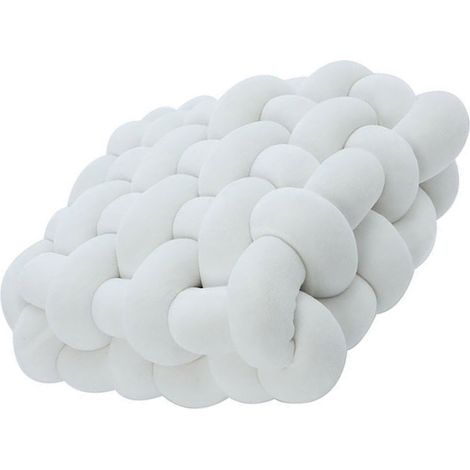 Coussin de sol moelleux épais confortable, oreillers à nœuds et coussin de dos pour lit, sofa, séjour (1/4)