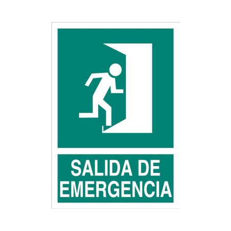 Señal de evacuación Salida de Emergencia dirección derecha                                                          210X148
