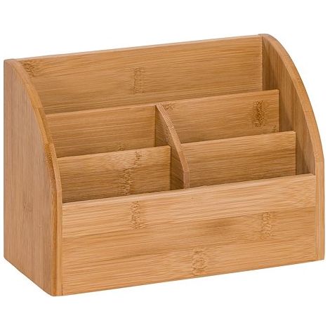 Multipot et organiseur de bureau Cep Silva Bambou 5 compartiments (1/5)