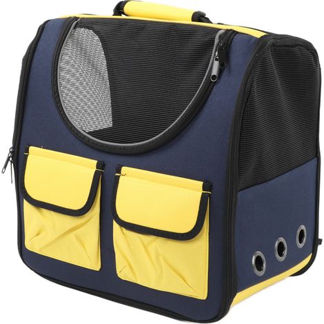 Sac à dos pour animaux de compagnie pliable, respirant et spacieux, avec niche de voyage portable pour petits chiens, chats et chiots, idéal pour les voyages et la randonnée. (1/5)