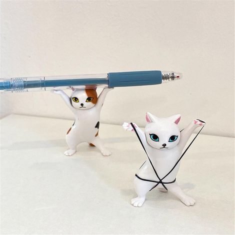 5 Figurines de Chat Anime Dansant, Ornements Mignons pour Chambre d'Enfant ou Bureau (1/5)