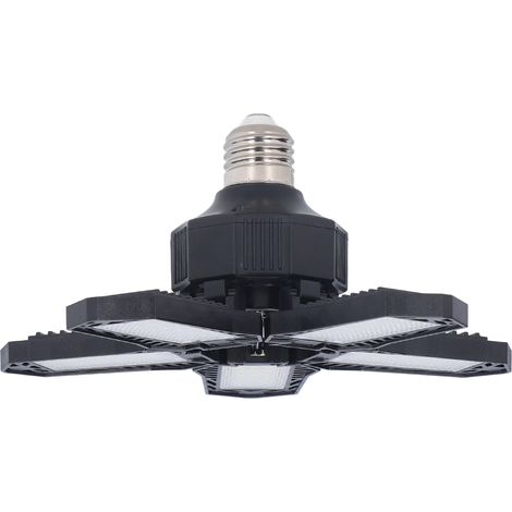 Plafonnier LED pliable pour garage/atelier, culot E27, 20 W, 1500 lm, 5 feuilles, 85-265 V (1/5)