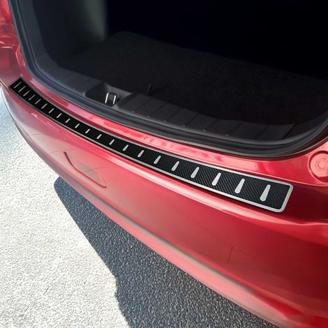OMAC Ladekantenschutz Stoßstangenschutz für Mitsubishi ASX I 2010-2023 – Edelstahl carbon foliert (1/5)
