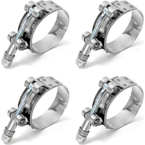 T-förmige Schlauchschelle – Edelstahl 304 – Für Kfz- und Benzin-Wasserschläuche – 58 bis 65 mm Durchmesser – 4er-Pack (1/5)