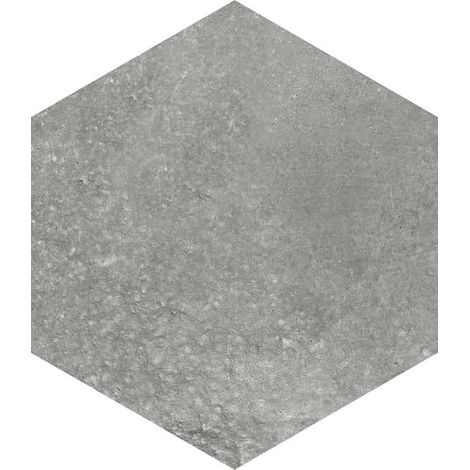 Carrelage grès cérame effet ciment Rift hexagone Hexagone 26,6x23 cm Gris Foncé, Anthracite - Mat - boîte de 0.50 m2 - Gioia Materia (1/5)