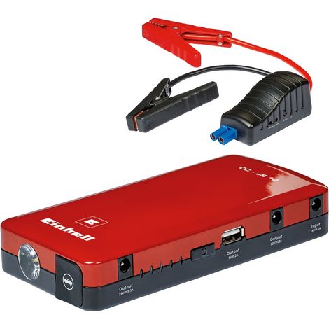 Einhell – Démarreur d'urgence 12V 400A avec batterie LiPo – Sortie USB 5V/2A – Lampe LED intégrée – Câble de démarrage inclus (1/5)