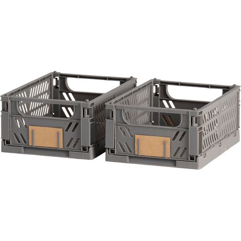 Caja almacenaje plegable 25x16.5x10cm set 2 piezas (1/5)