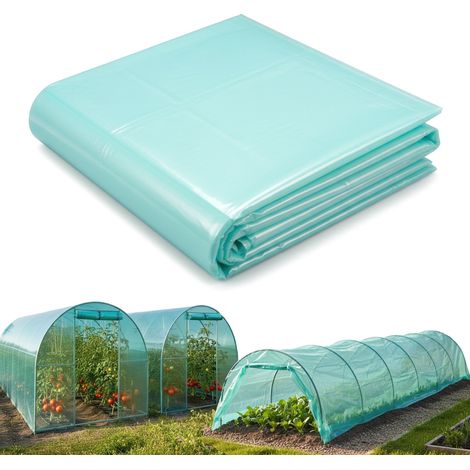 Garronda Gewächshausfolie 6x4 m (Länge x Breite) 3-Schichtig UV Stabilisiert Reißfeste Folie für Gewächshaus Tunnelfolie Folientunnel und Treibhaus Abdeckfolie für Garten GD-0198 Grün