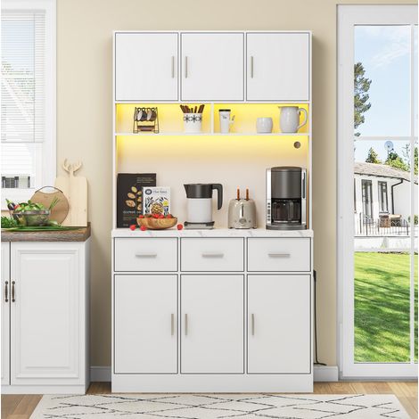 mobile contenitore 100x40x180 con LED prese USB bianco OKMYHOME (1/5)
